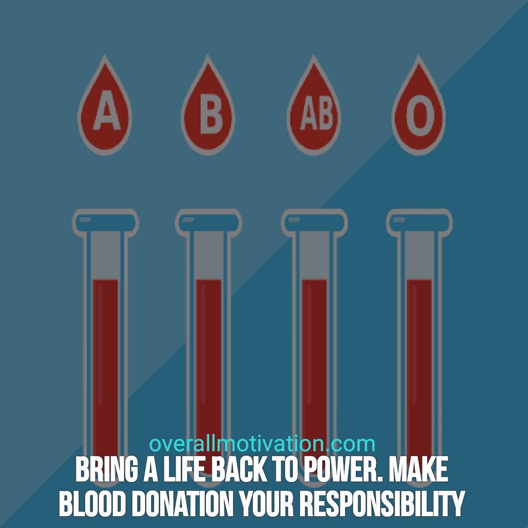 Best Blood Donation Quotes & Slogans For Motivation | OverallMotivation