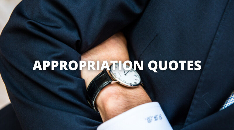 APPROPRIATION QUOTES featured