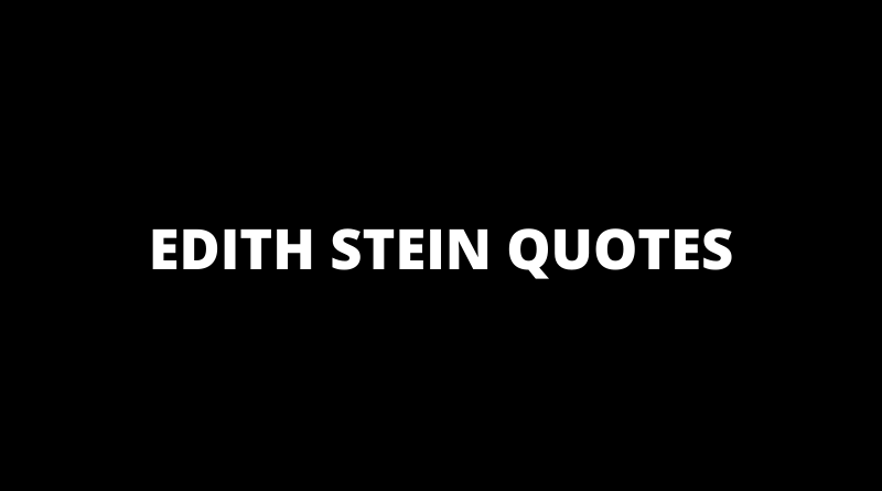 Edith Stein quotes featured