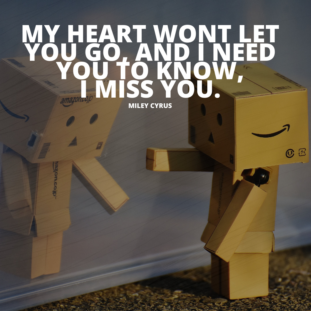 My heart wont let you go miss you