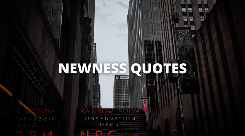 NEWNESS QUOTES featured