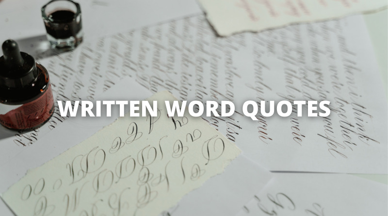 WRITTEN WORD QUOTES featured